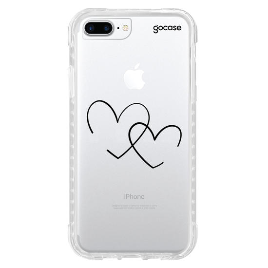 Capinha para celular Corações com Iniciais