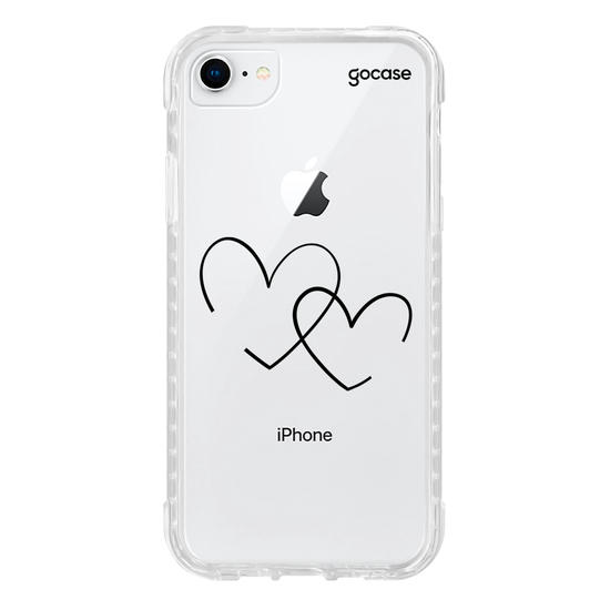 Capinha para celular Corações com Iniciais