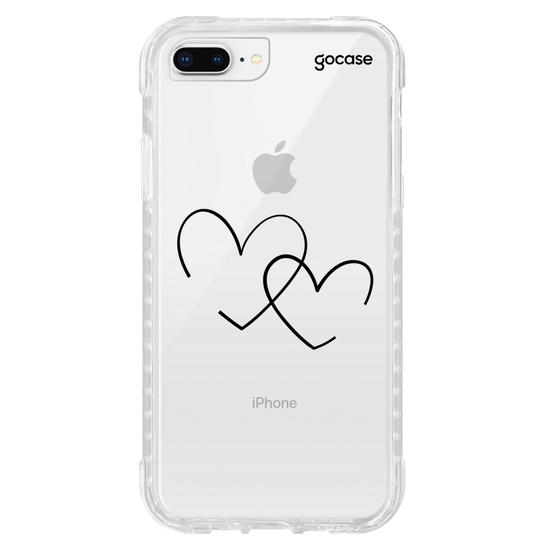 Capinha para celular Corações com Iniciais