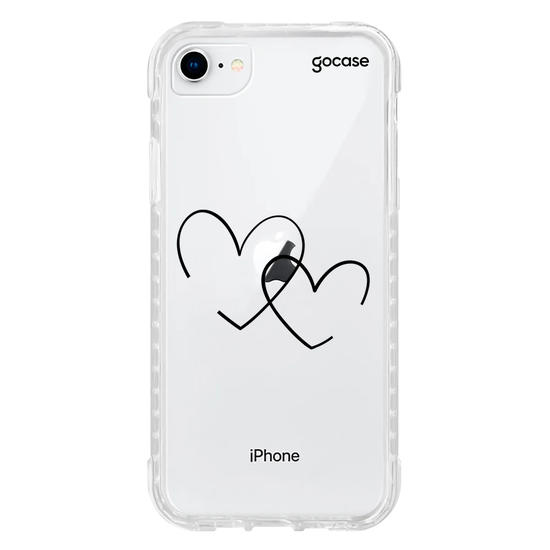 Capinha para celular Corações com Iniciais