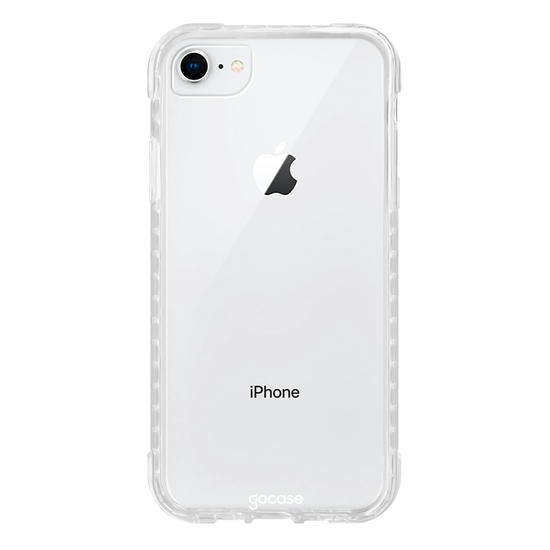 Capinha para celular Corações com Nome Vertical Branco