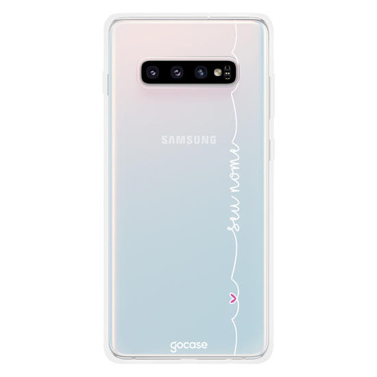 Corações com Nome Vertical Branco