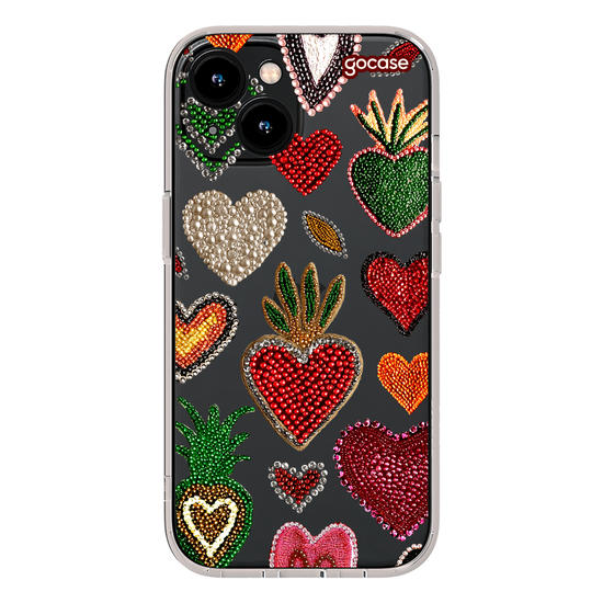 Capinha para celular  Corações Cravejados