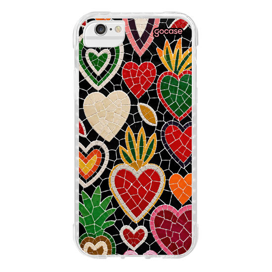 Capinha para celular  Corações Cravejados - Mosaico