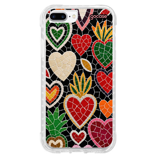 Capinha para celular  Corações Cravejados - Mosaico