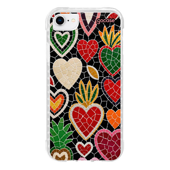 Capinha para celular  Corações Cravejados - Mosaico