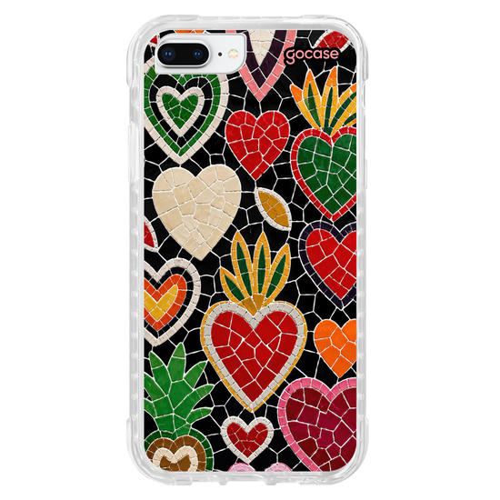 Capinha para celular  Corações Cravejados - Mosaico