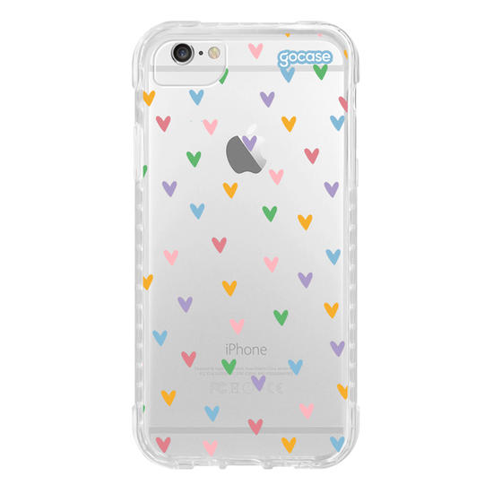 Capinha para celular  Corações em Tons Pastéis