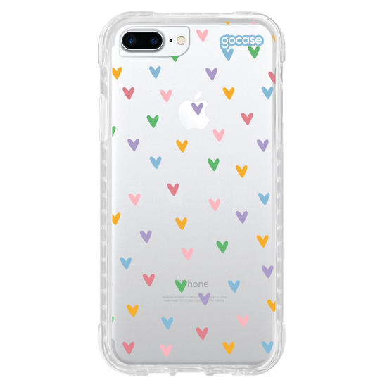 Capinha para celular  Corações em Tons Pastéis