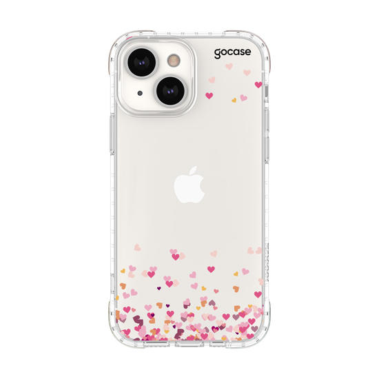 Capinha para celular Corações Flutuantes Inicial Pink