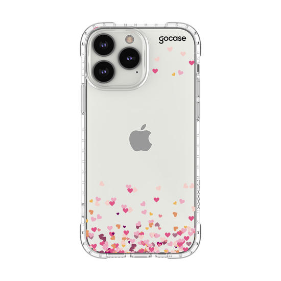 Capinha para celular Corações Flutuantes Inicial Pink