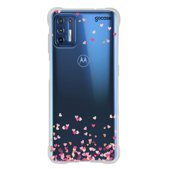 Capinha para celular Corações Flutuantes Inicial Pink
