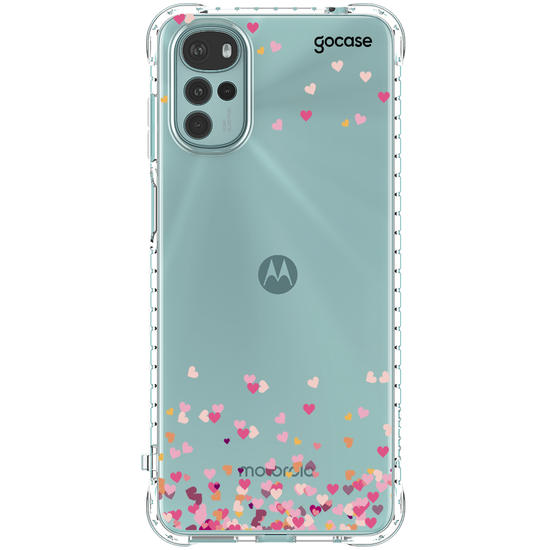 Capinha para celular Corações Flutuantes Inicial Pink
