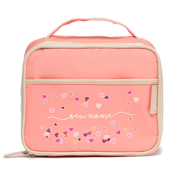Bolsa Térmica Midi Rosa - Corações Flutuantes