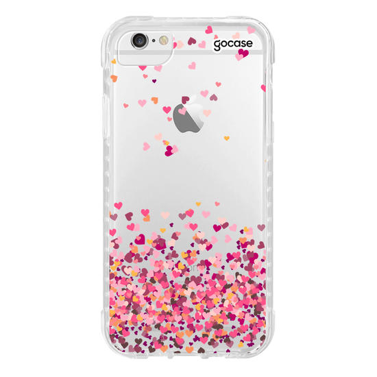 Capinha para celular Corações Flutuantes Manuscrita