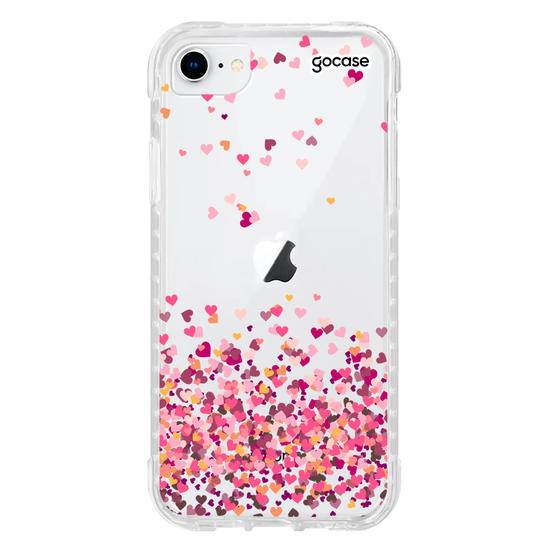 Capinha para celular Corações Flutuantes Manuscrita