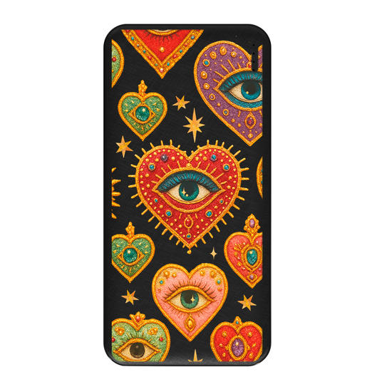 Carregador Portátil Fast Charge - Corações Místicos