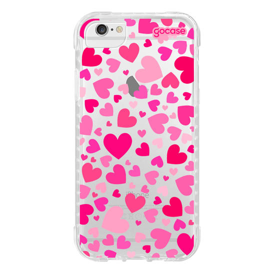 Capinha para celular Corações Neon