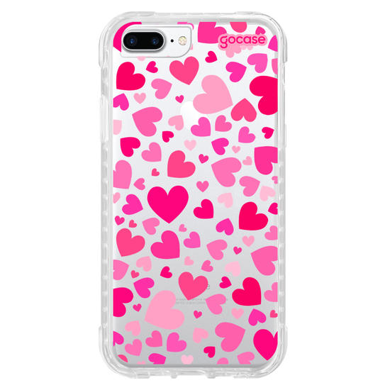 Capinha para celular Corações Neon