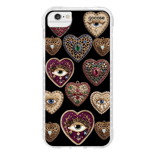 Capinha para celular  Corações Olho Místico