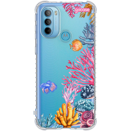 Capinha para celular  Corais Laterais