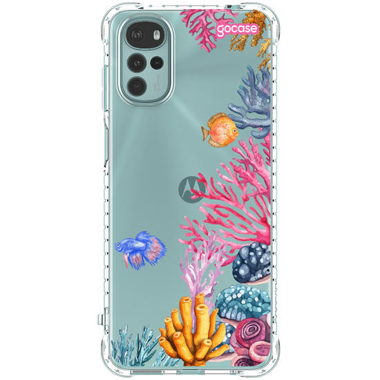 Capinha para celular  Corais Laterais