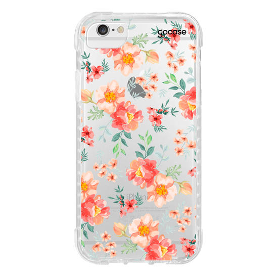 Capinha para celular Flores Coral