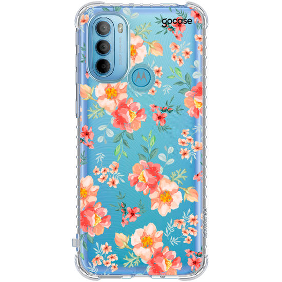 Capinha para celular Flores Coral