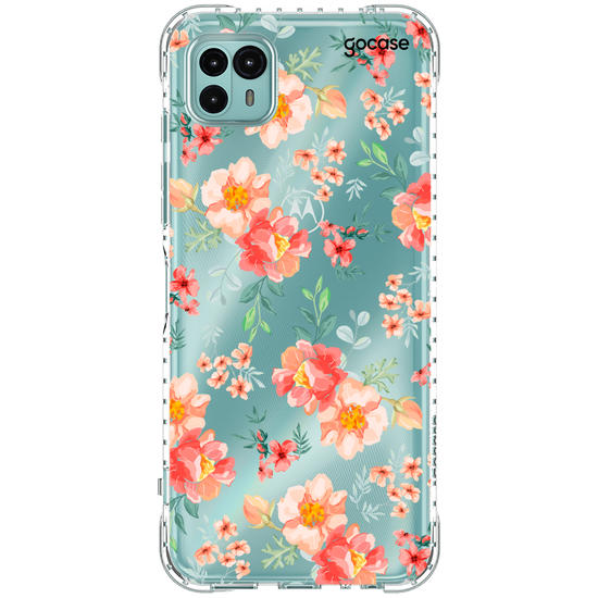 Capinha para celular Flores Coral