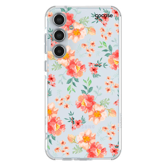 Capinha para celular Flores Coral