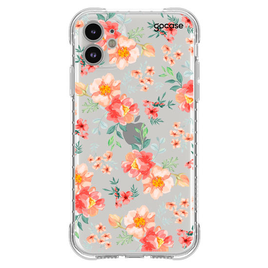 Capinha para celular Flores Coral