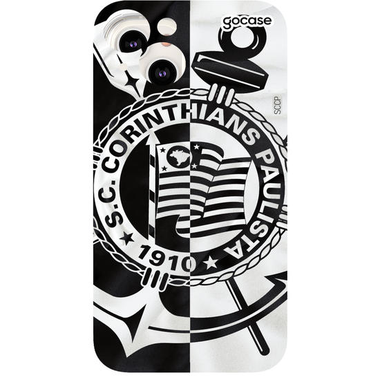 Capinha para celular Corinthians - Black and White
