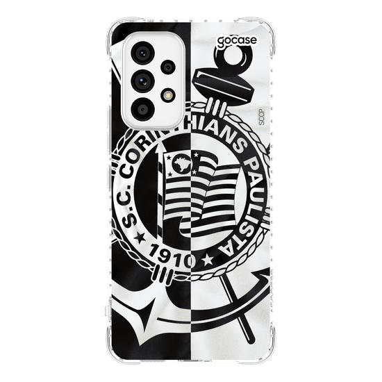 Capinha para celular Corinthians - Black and White