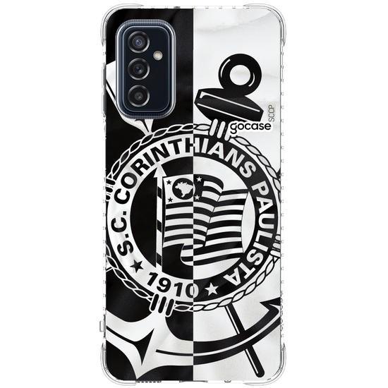 Capa Anti Impacto Slim iPhone 12 Pro Max - Corinthians Black and White