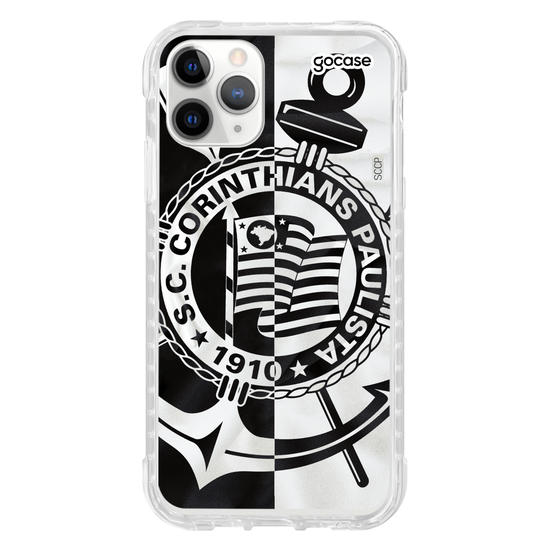 Capinha para celular Corinthians - Black and White