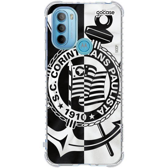 Capinha para celular Corinthians - Black and White