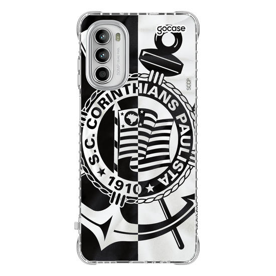 Capinha para celular Corinthians - Black and White