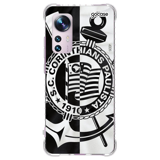 Capinha para celular Corinthians - Black and White