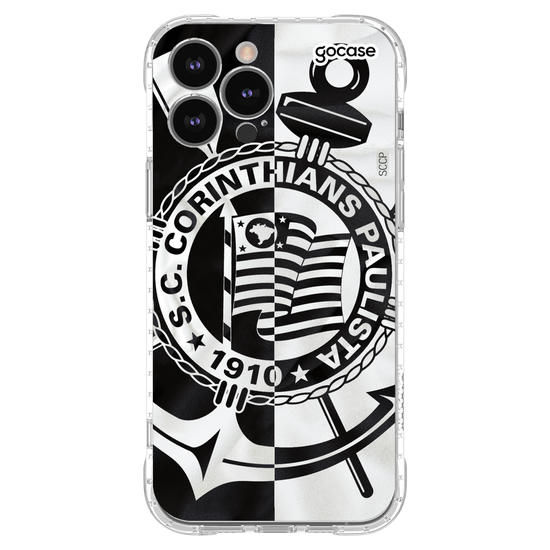 Capinha para celular Corinthians - Black and White