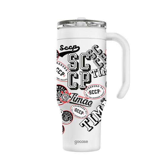 Copo Térmico Life + Ebook - Corinthians - Stickers 2025