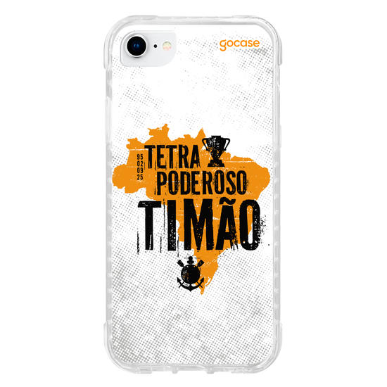 Capinha para celular  Corinthians - Tetra Campeao Branco