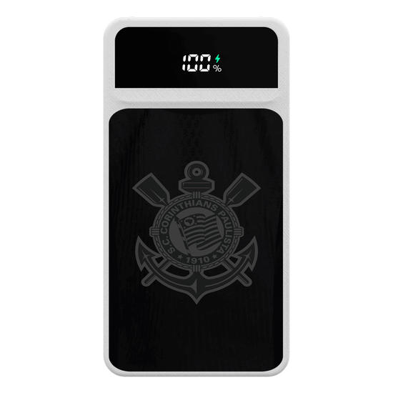 Carregador Portátil Turbo 10000mah - Corinthians Uniforme 1 - 2024 - Escudo