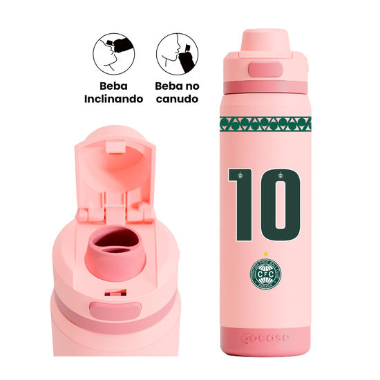 Garrafa Térmica Flip Pro + Ebook -  Coritiba - Outubro Rosa 2025 P