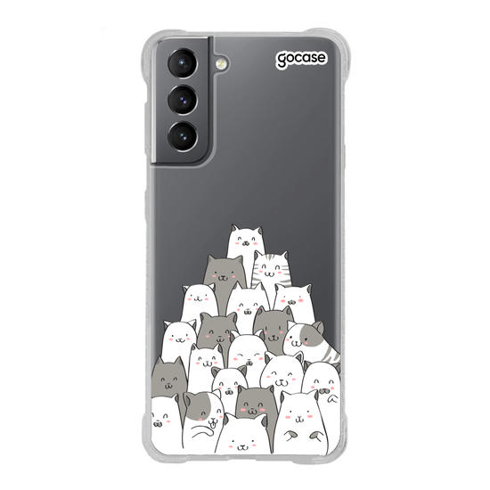 Capinha para celular Xadrez de Gatos