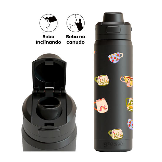 Garrafa Térmica Flip Pro + Ebook - Cozy Cups
