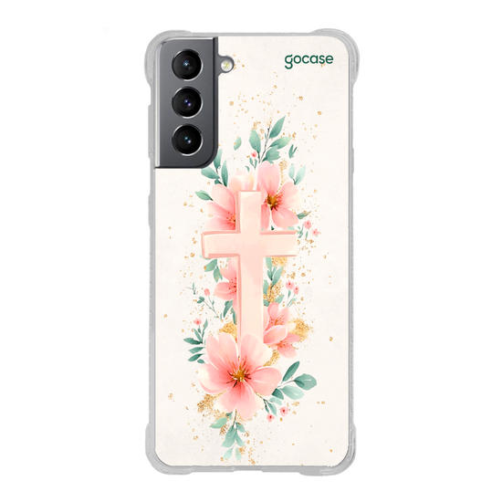 Capinha para celular  Cruz e Flores do Jardim