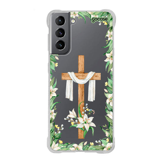 Capinha para celular  Cruz e Flores