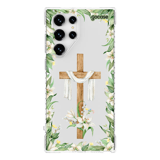 Capinha para celular  Cruz e Flores
