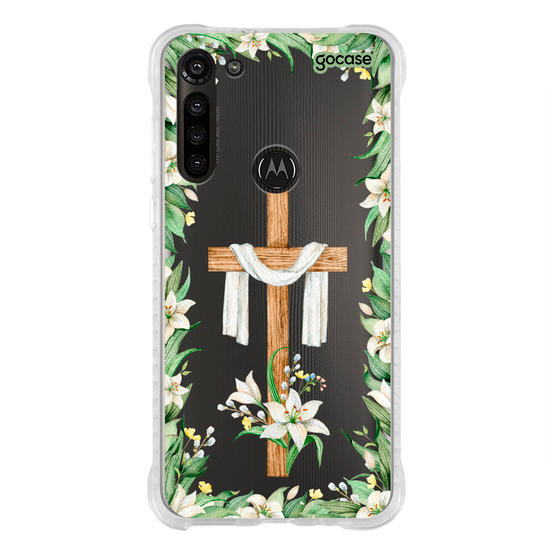 Capinha para celular  Cruz e Flores
