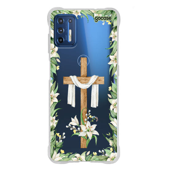Capinha para celular  Cruz e Flores